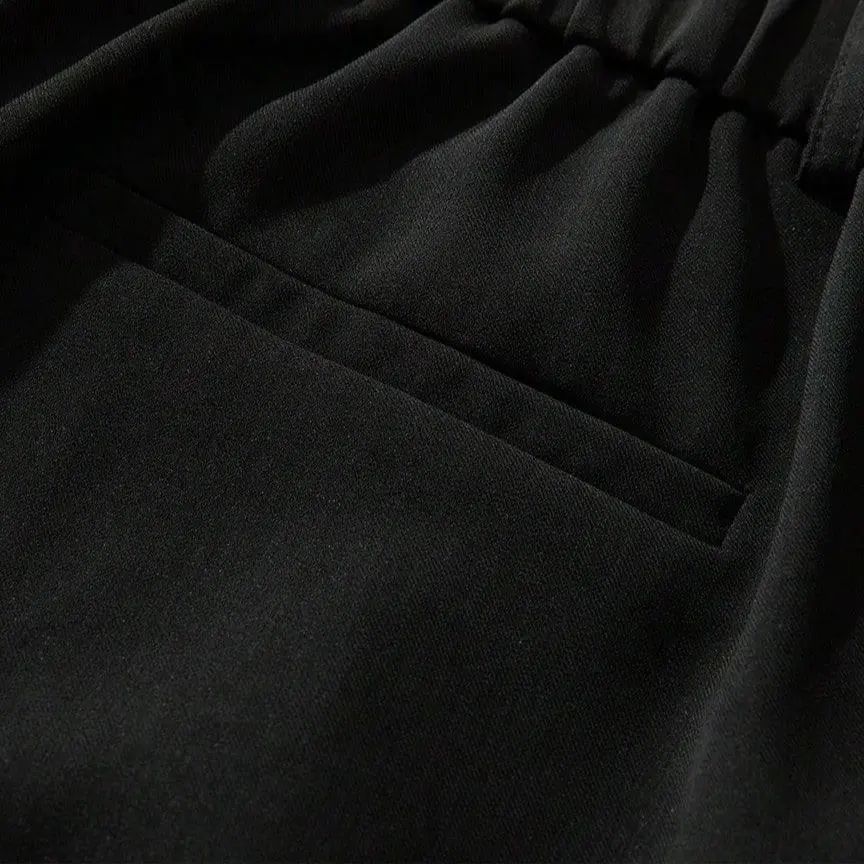 Men's cool‑touch fabric Business Casual Pants - High Waist, Loose Fit, Drapey Pleated Straight-Leg