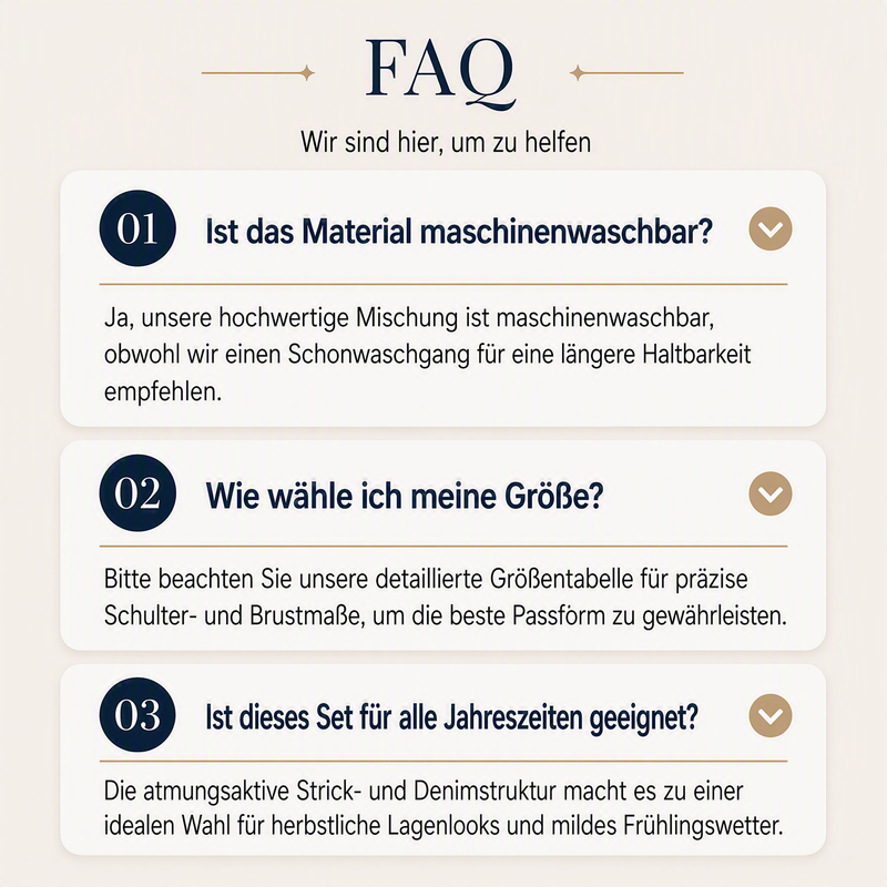 RABATT! ⭐ Eleganter Damenmantel aus Denim mit geripptem Strick-Einsatz
