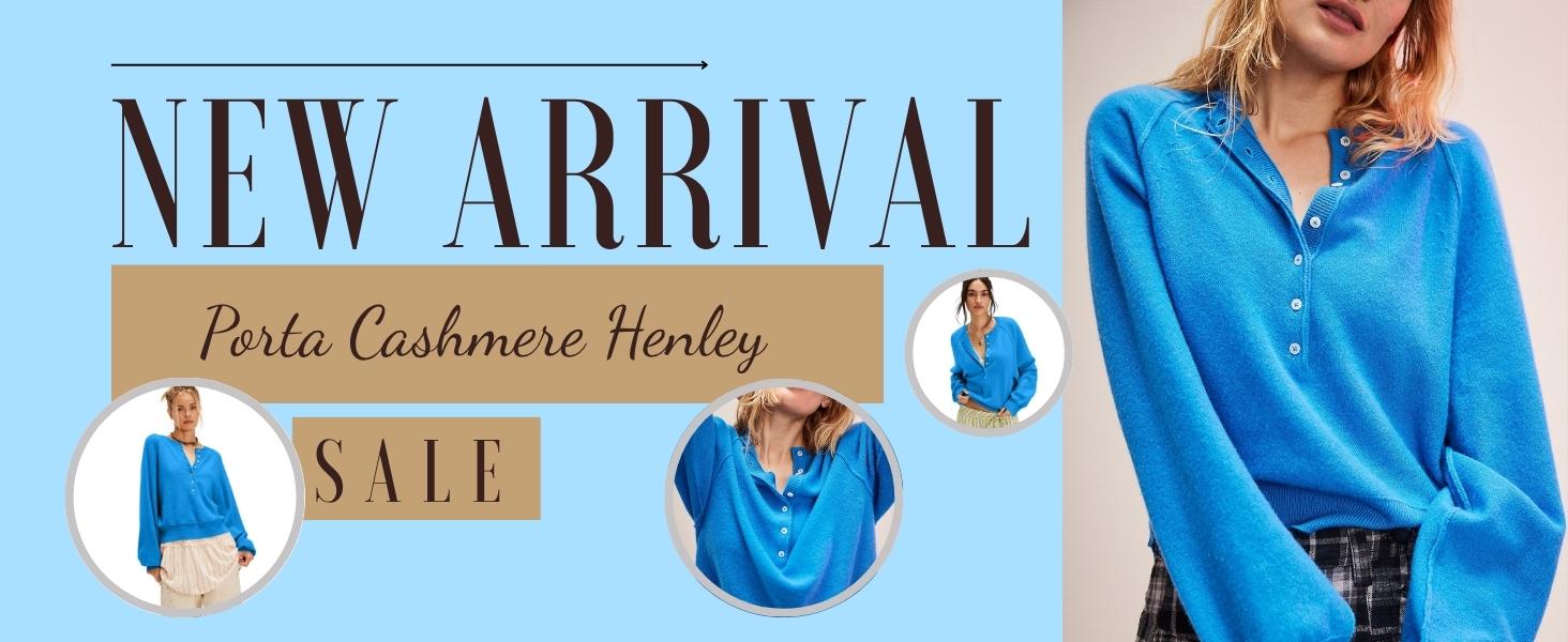 SCUSTY Womens Long Sleeve Knitting Sweater Tops Half Button Sweaters Henley Neckline Casual Lightweight Solid Pullover Knitting Comfortable Soft Womenswear SohoChic