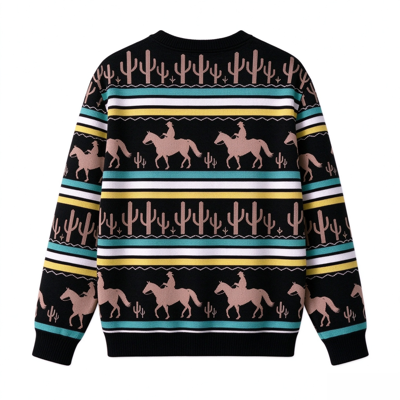 Cowboy cactus Christmas sweater