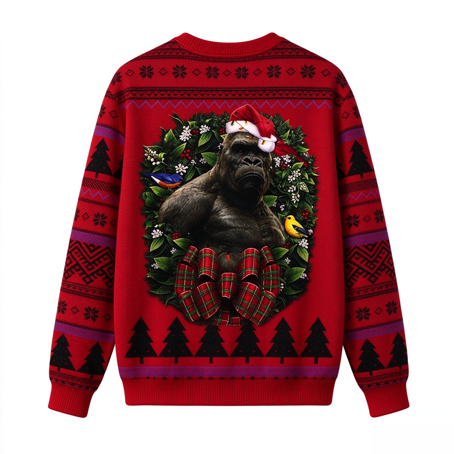 Western Godrilla King Kong Ugly Christmas Sweater