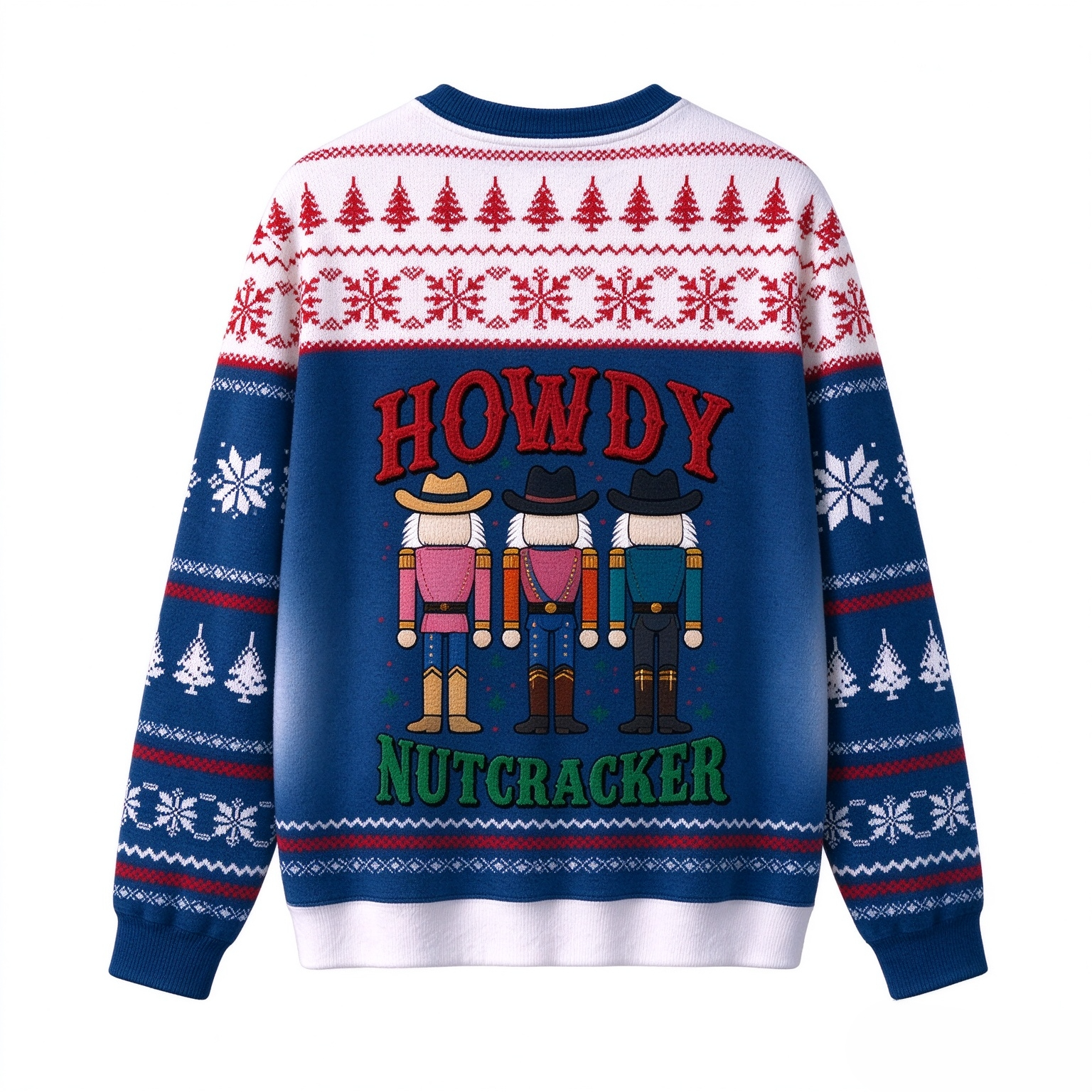 Howdy Nutcracker Cowboy Ugly Christmas Sweater