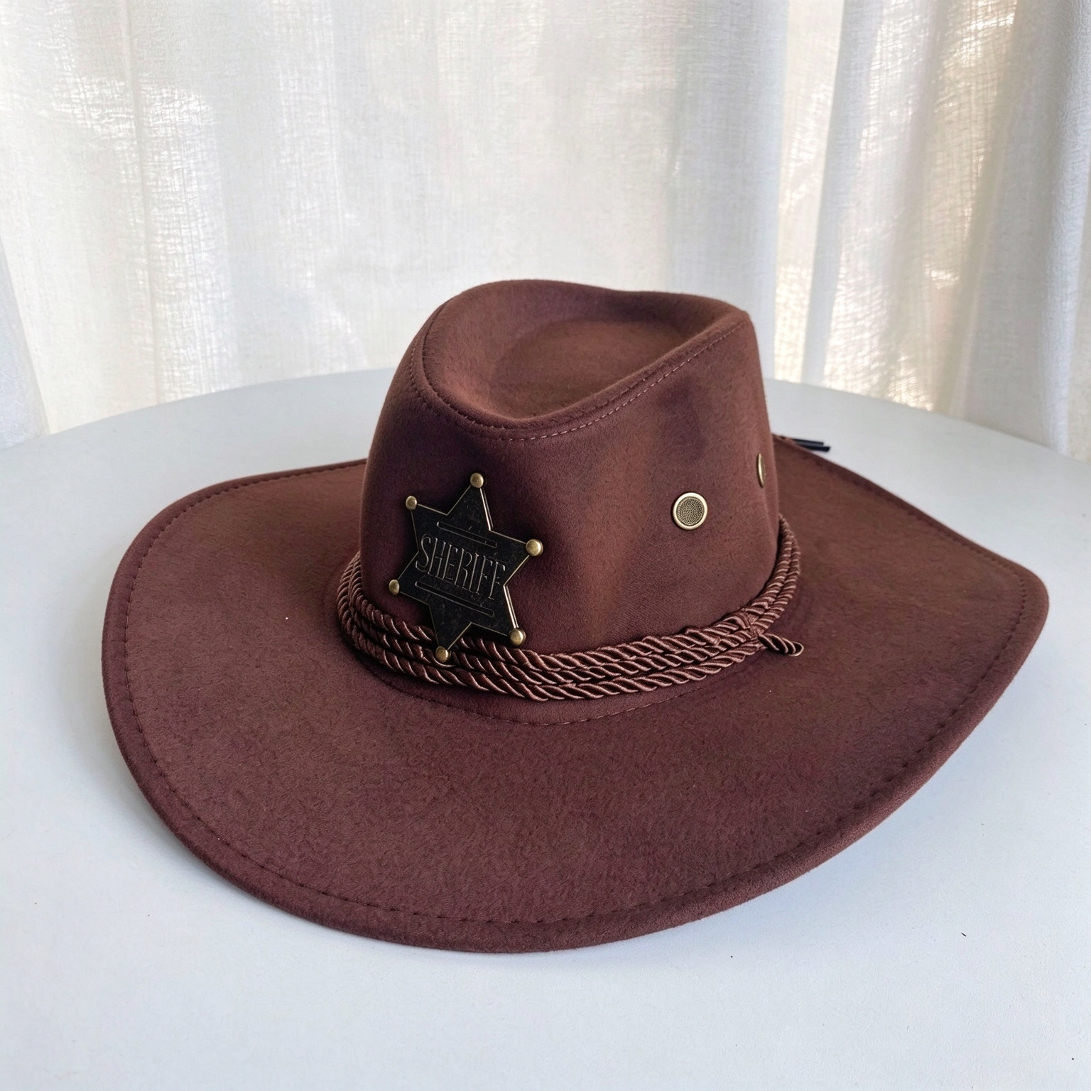 Retro Western Star Wide Brim Cowboy Hat