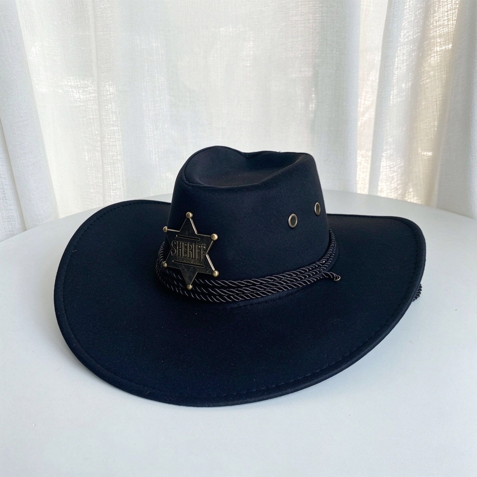 Retro Western Star Wide Brim Cowboy Hat