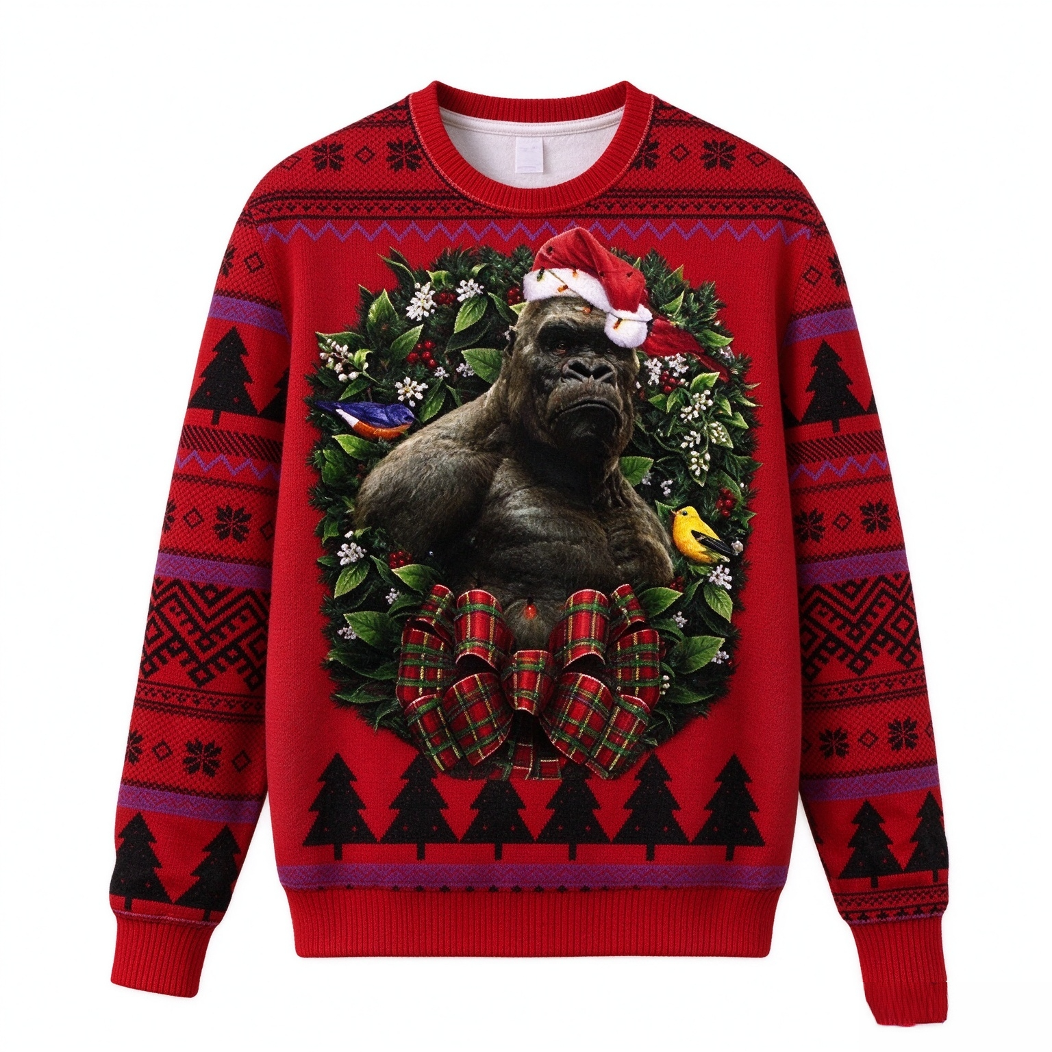 Western Godrilla King Kong Ugly Christmas Sweater