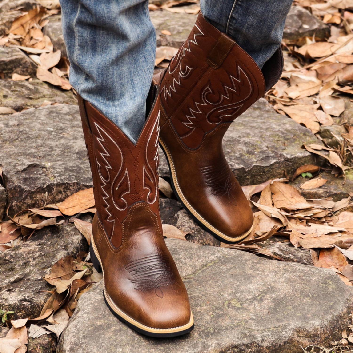 Men's Leather Cowboy Boot 
