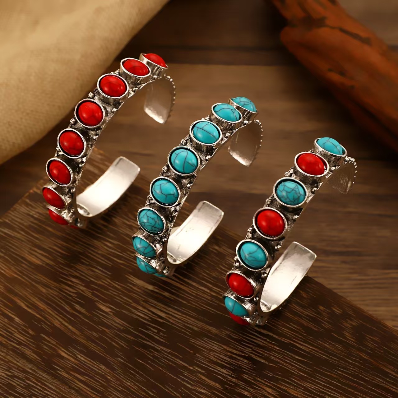 Western Bracelets for Women Boho Stack Turquoise Bracelets Cowboy Cowgirl Western Rodeo Jewelry