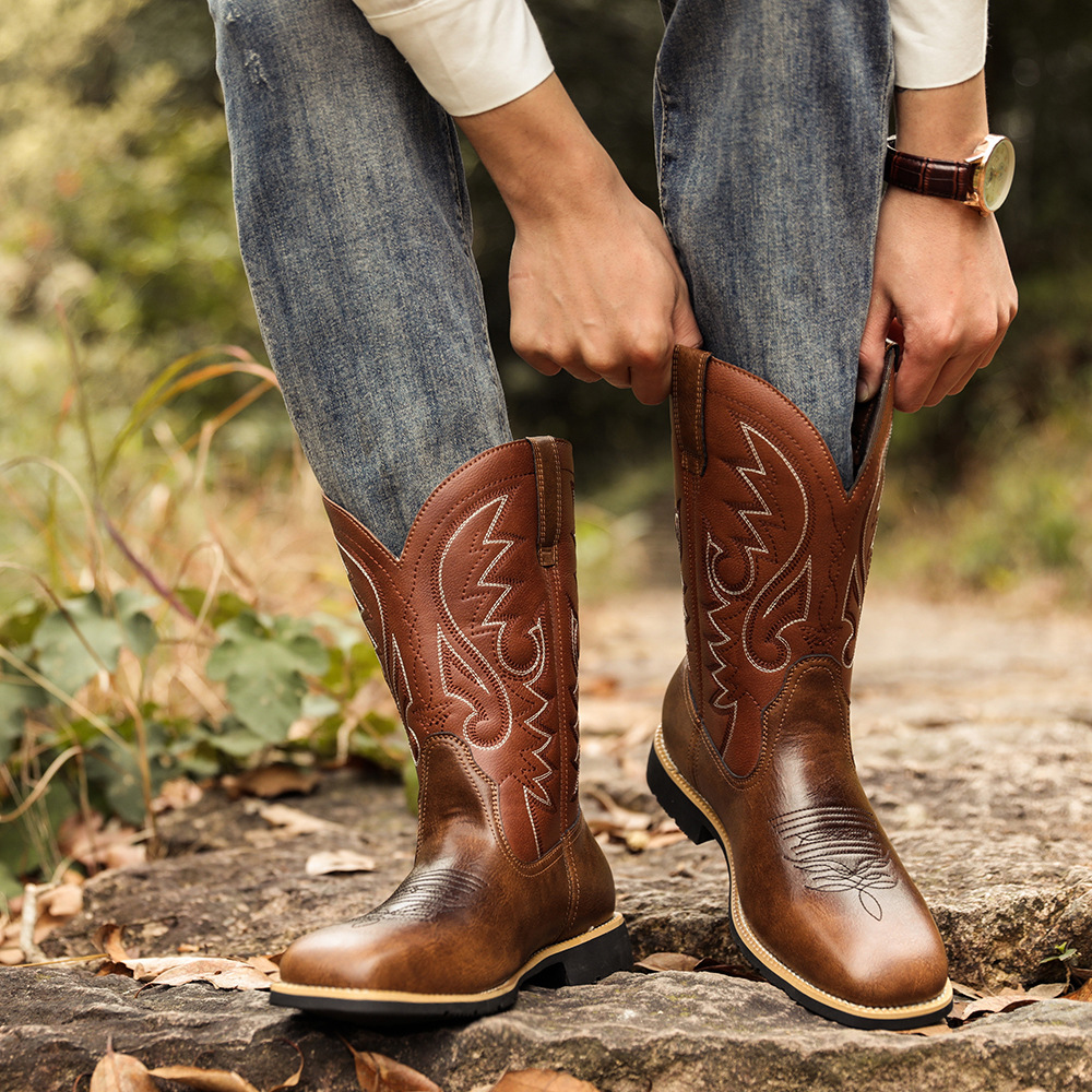 Men's Leather Cowboy Boot 