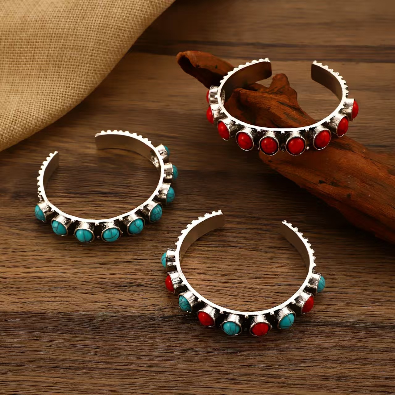 Western Bracelets for Women Boho Stack Turquoise Bracelets Cowboy Cowgirl Western Rodeo Jewelry