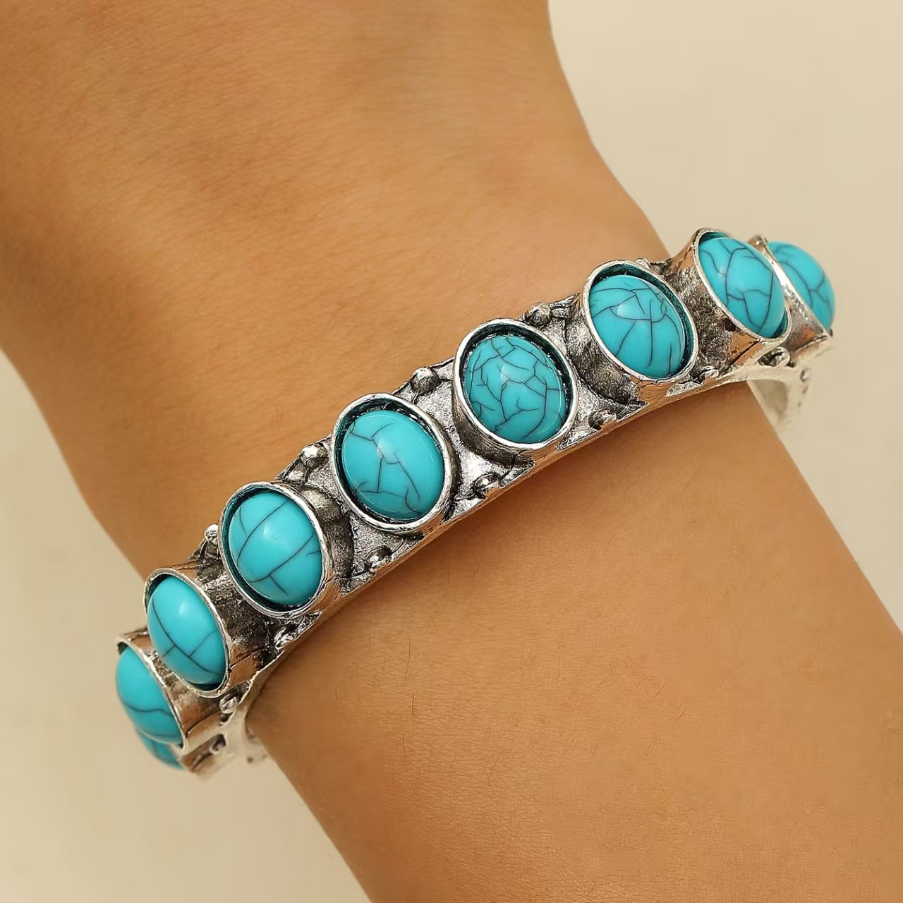 Western Bracelets for Women Boho Stack Turquoise Bracelets Cowboy Cowgirl Western Rodeo Jewelry