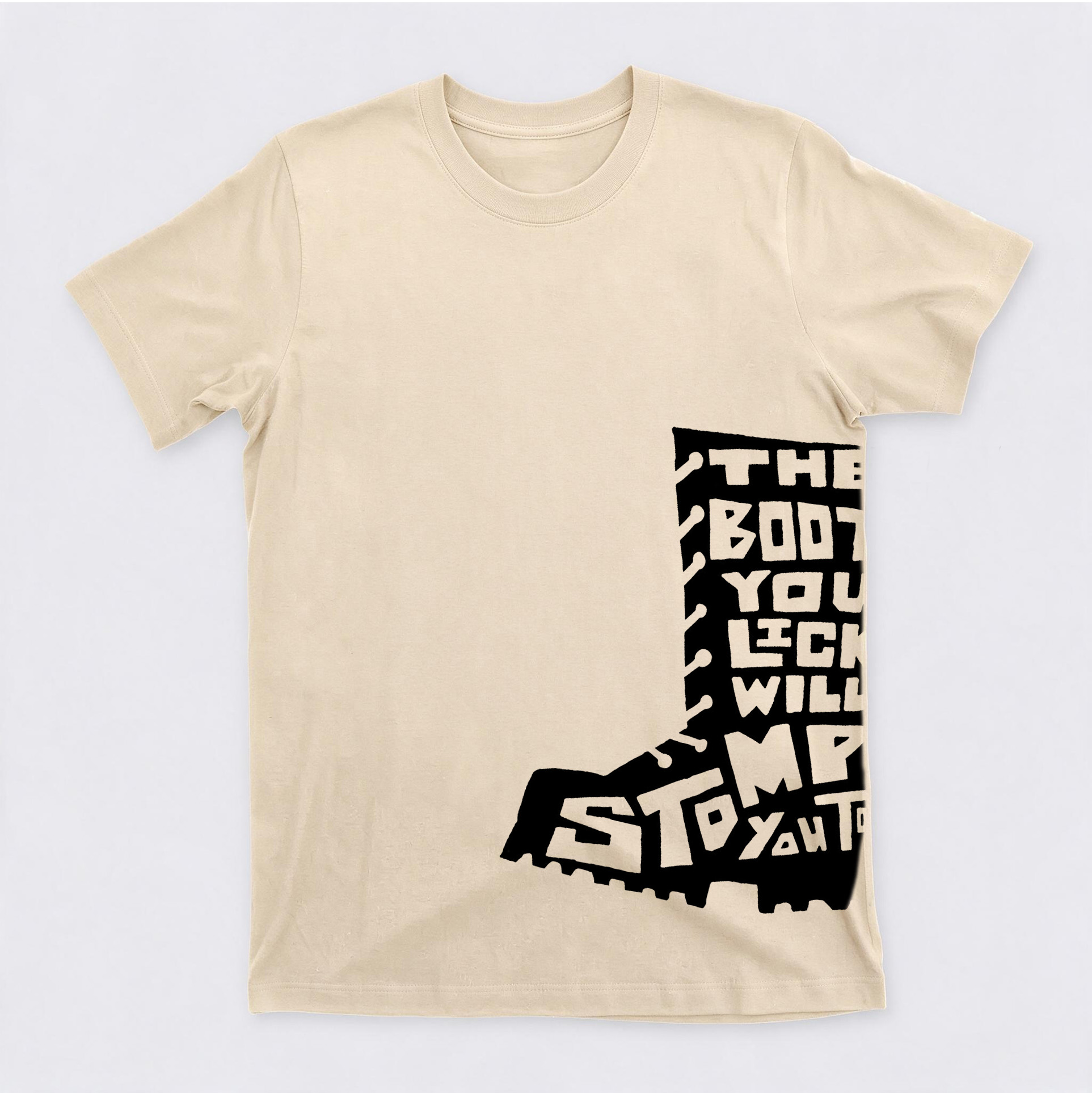 Vintage The Boots You Lick Graphic Crewneck Short Sleeve T-Shirt