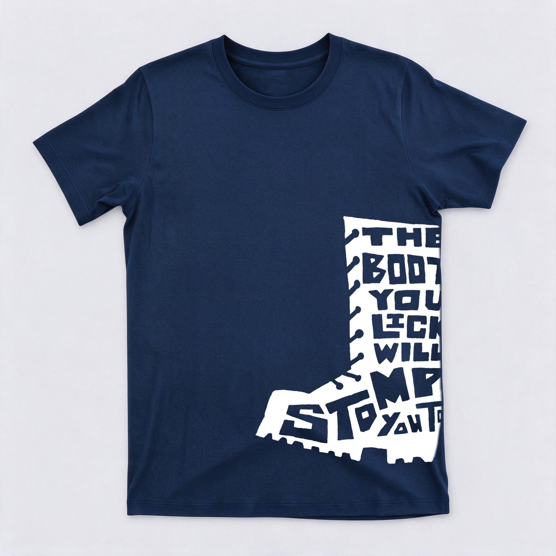 Vintage The Boots You Lick Graphic Crewneck Short Sleeve T-Shirt