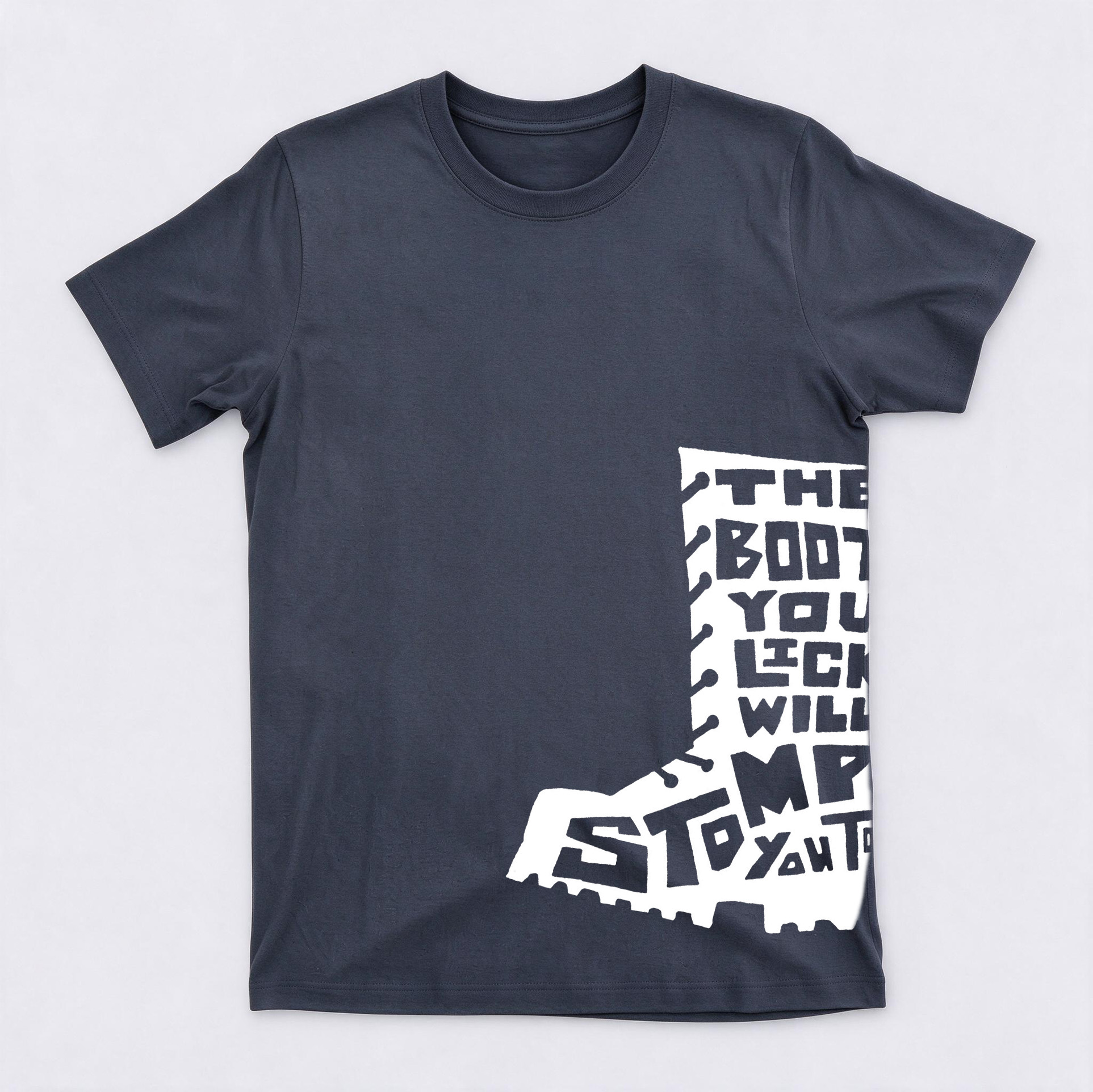 Vintage The Boots You Lick Graphic Crewneck Short Sleeve T-Shirt