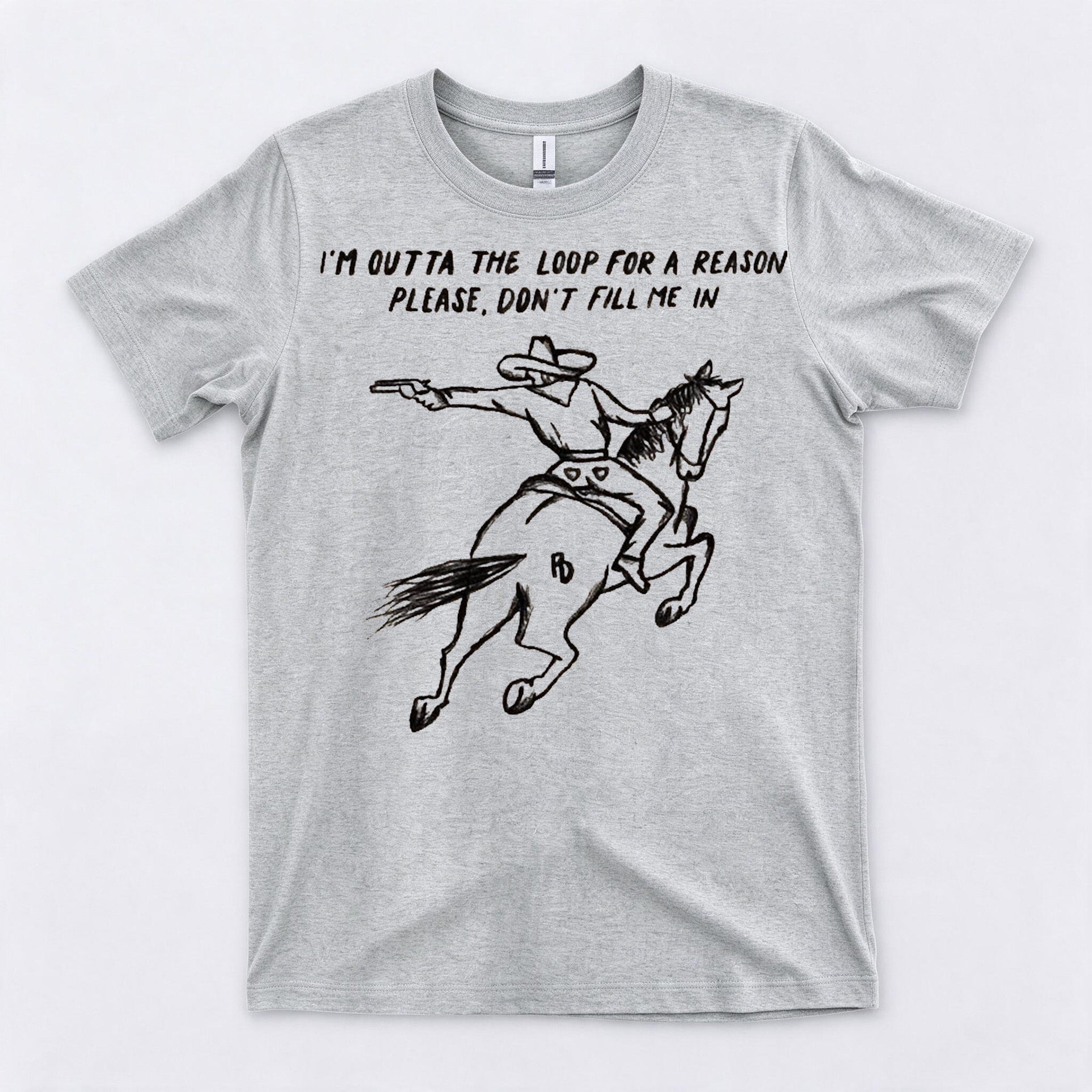 Western Outta The Loop Graphic Crewneck Short Sleeve T-Shirt
