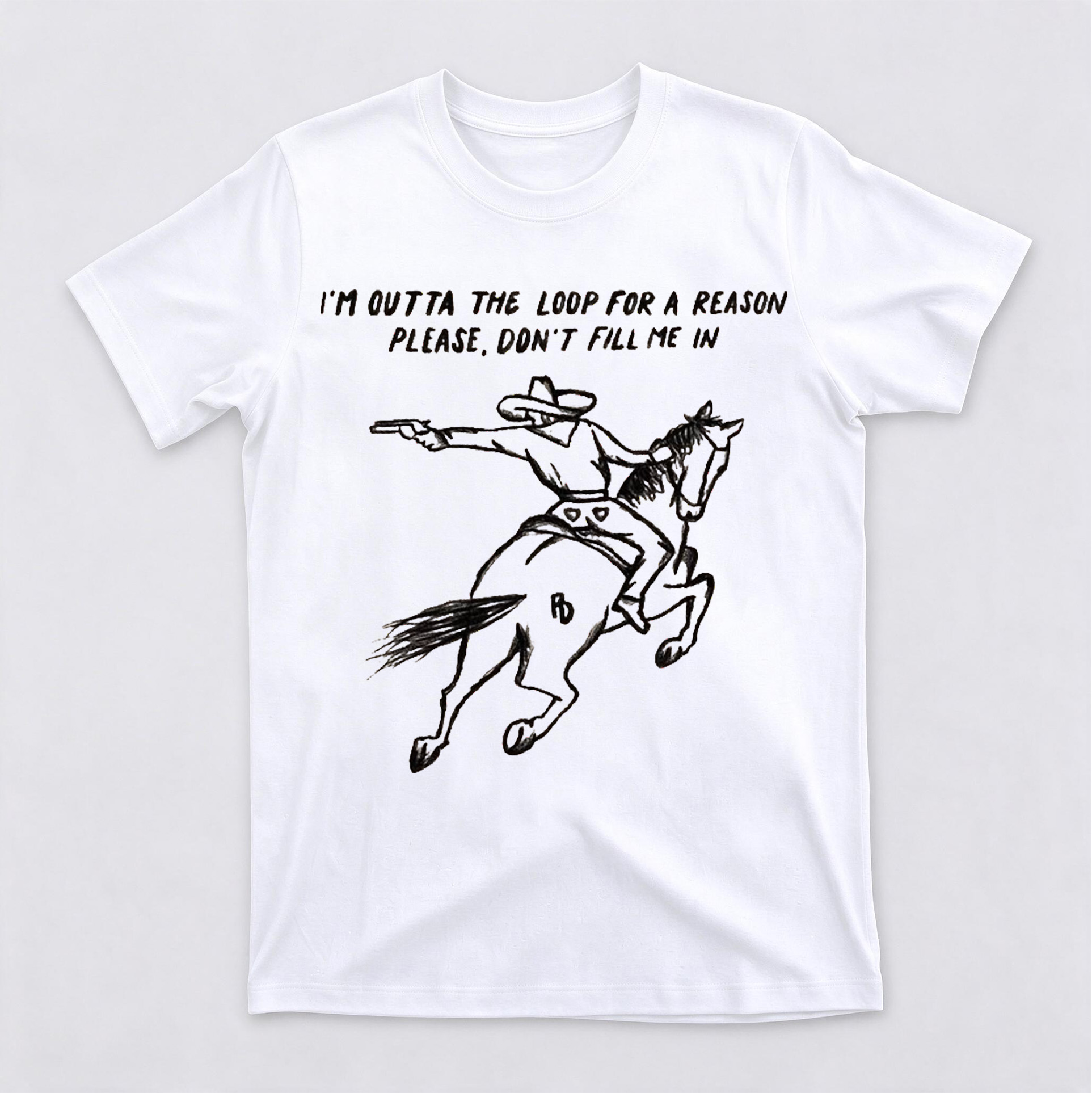 Western Outta The Loop Graphic Crewneck Short Sleeve T-Shirt