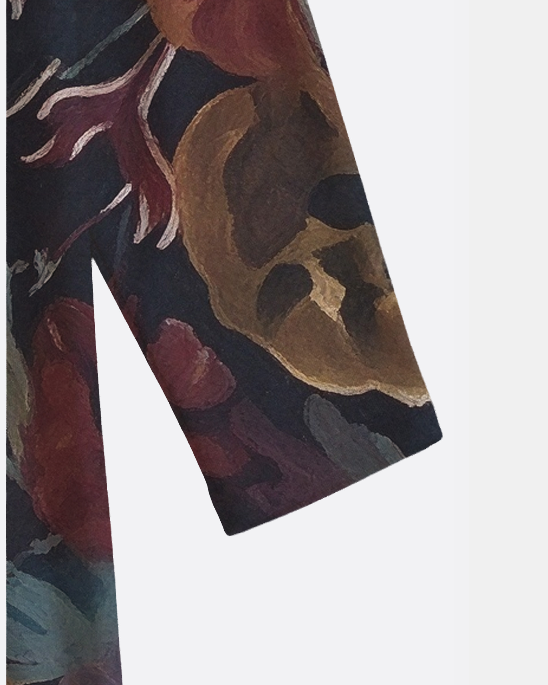 Autumn Flowers on a Dark Background Western V-Neck Printed Dress | Allover Print