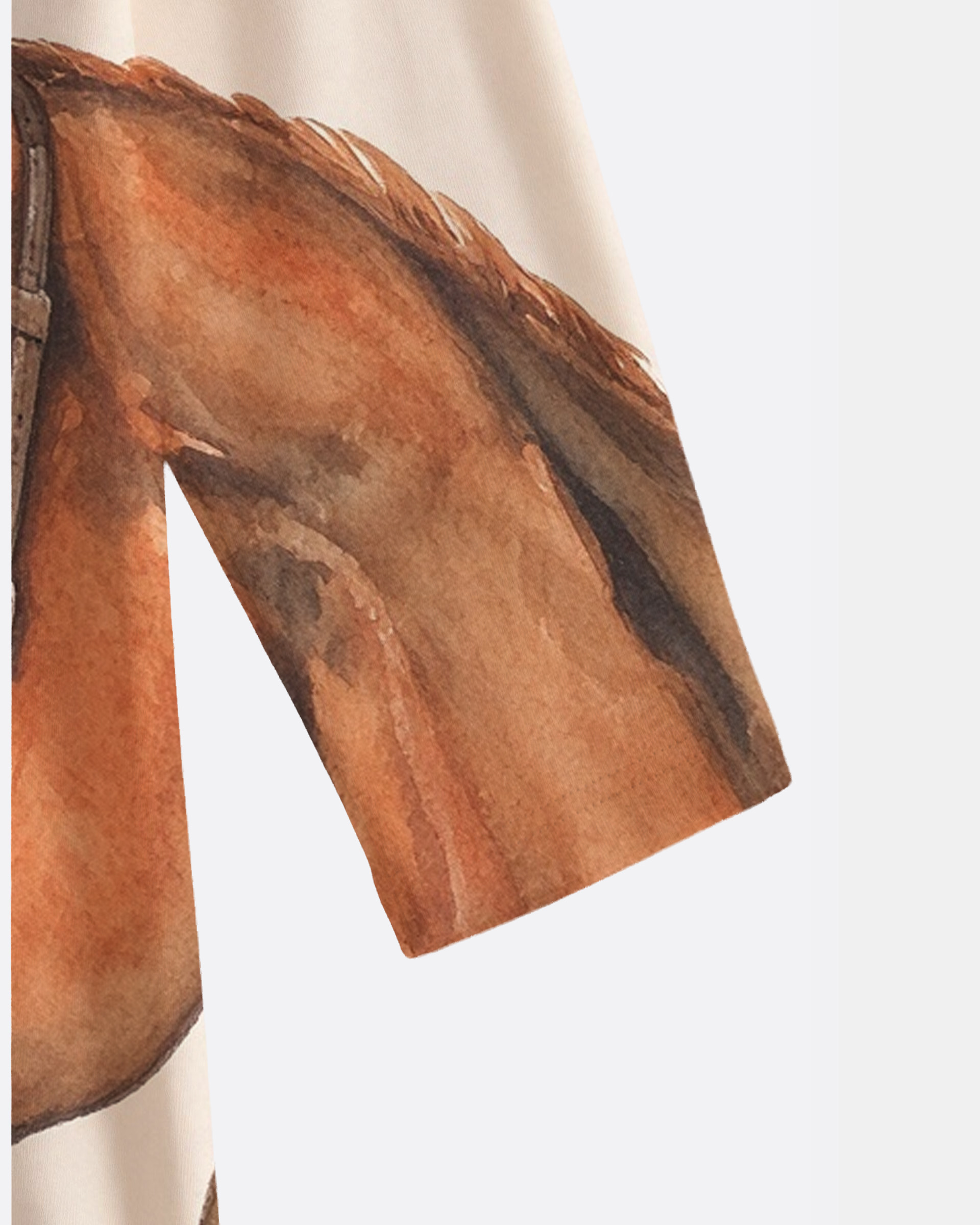 Horse-headed longhorn Western V-Neck Printed Dress | Allover Print