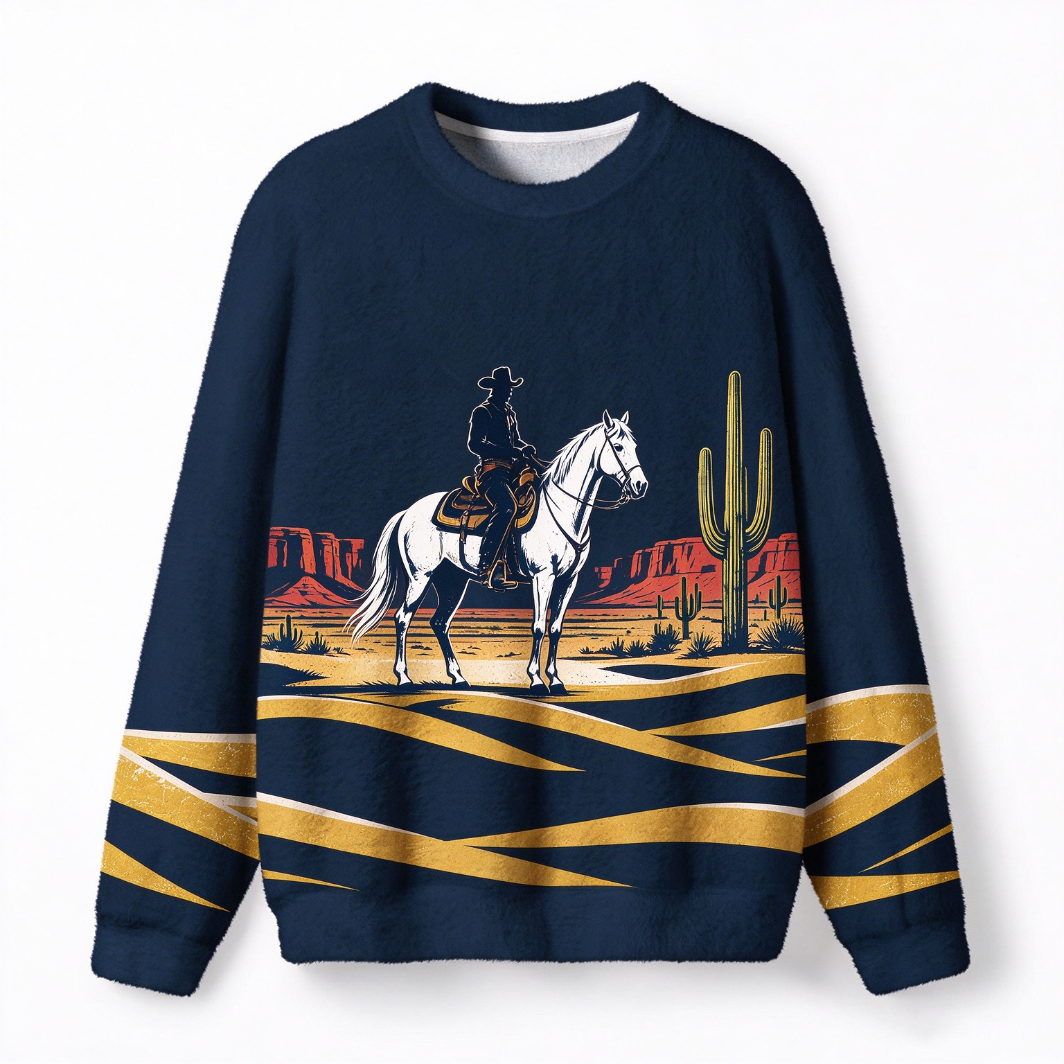 Cowboy Ugly Christmas Sweater, Merry Rodeo Sweater