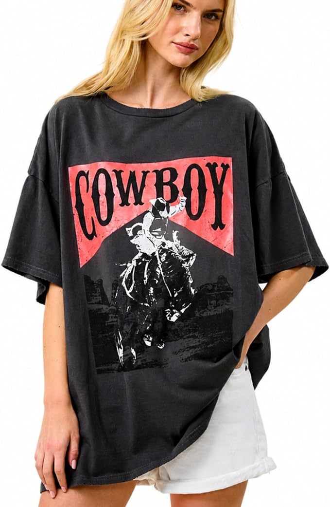 Vintage Rodeo Oversized Graphic T-Shirt