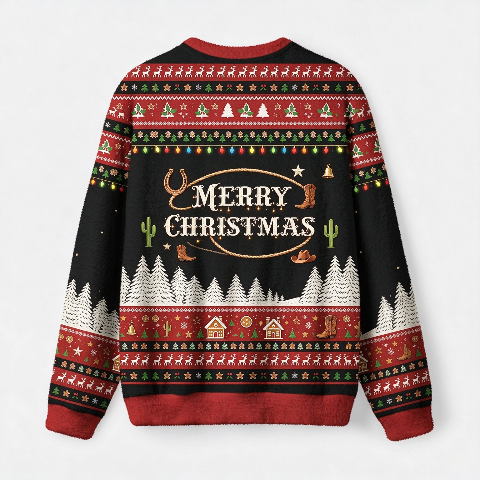 Cowboy Ugly Christmas Sweater, Merry Rodeo Sweater
