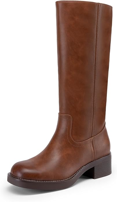 Western Square Toe Knee-High Riding Boots
