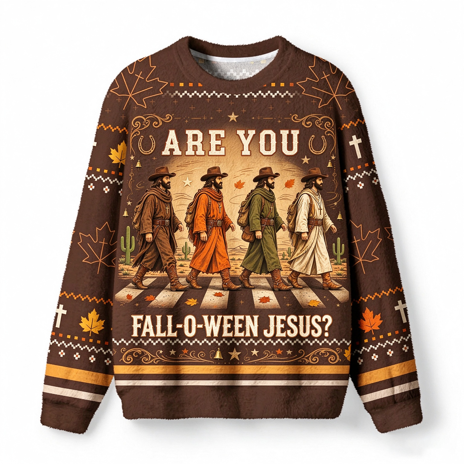 Cowboy Ugly Christmas Sweater, Merry Rodeo Sweater