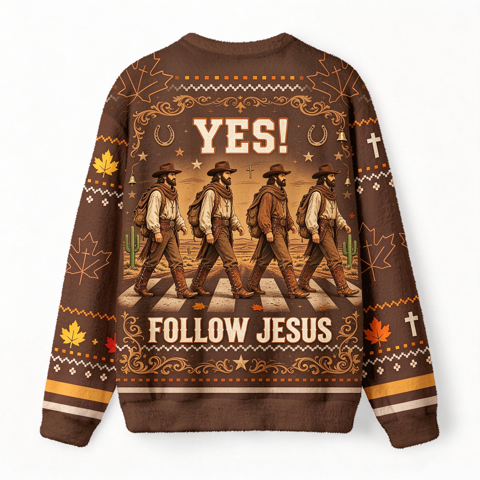 Cowboy Ugly Christmas Sweater, Merry Rodeo Sweater