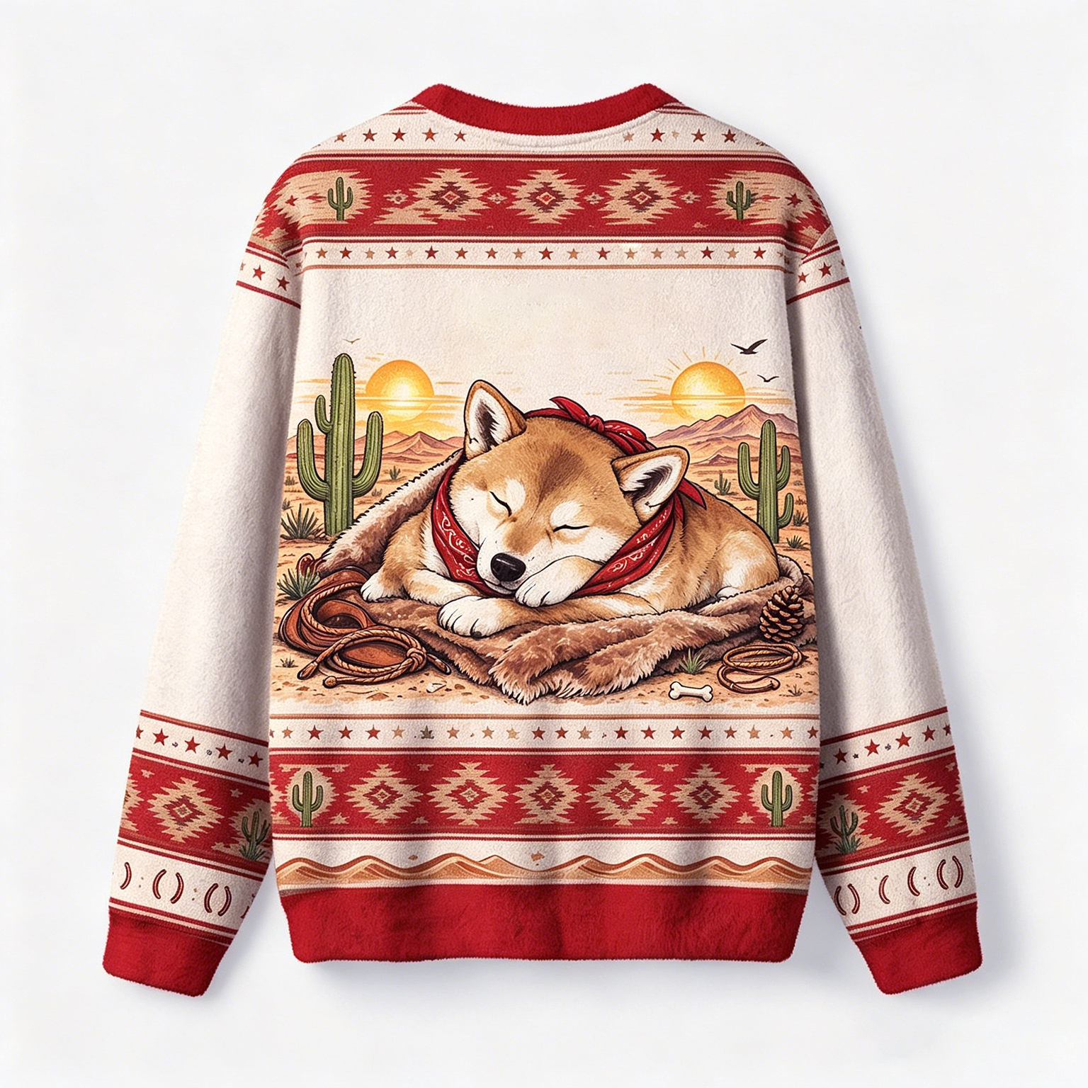 Cowboy Ugly Christmas Sweater, Merry Rodeo Sweater