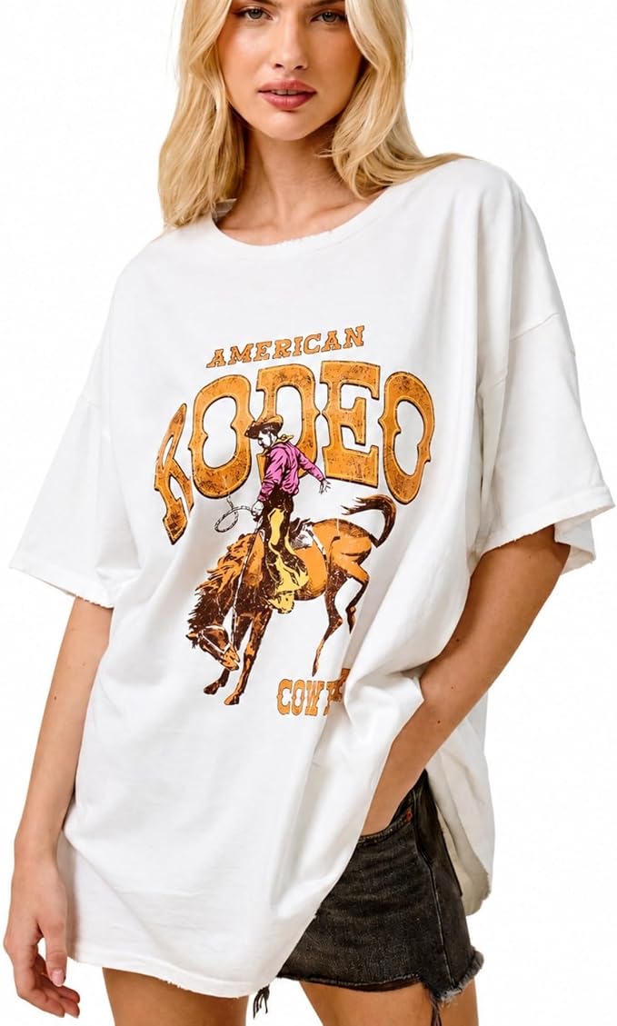 Vintage Rodeo Oversized Graphic T-Shirt
