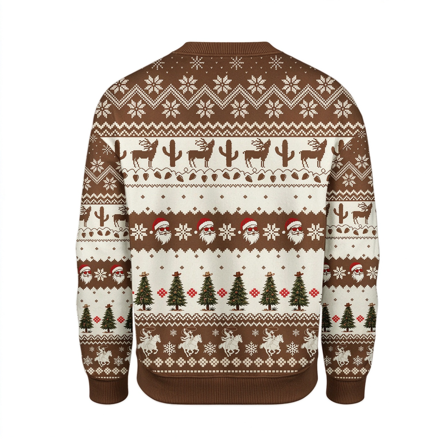 Yeehaw Santa Holiday Rodeo Ugly Christmas Sweater