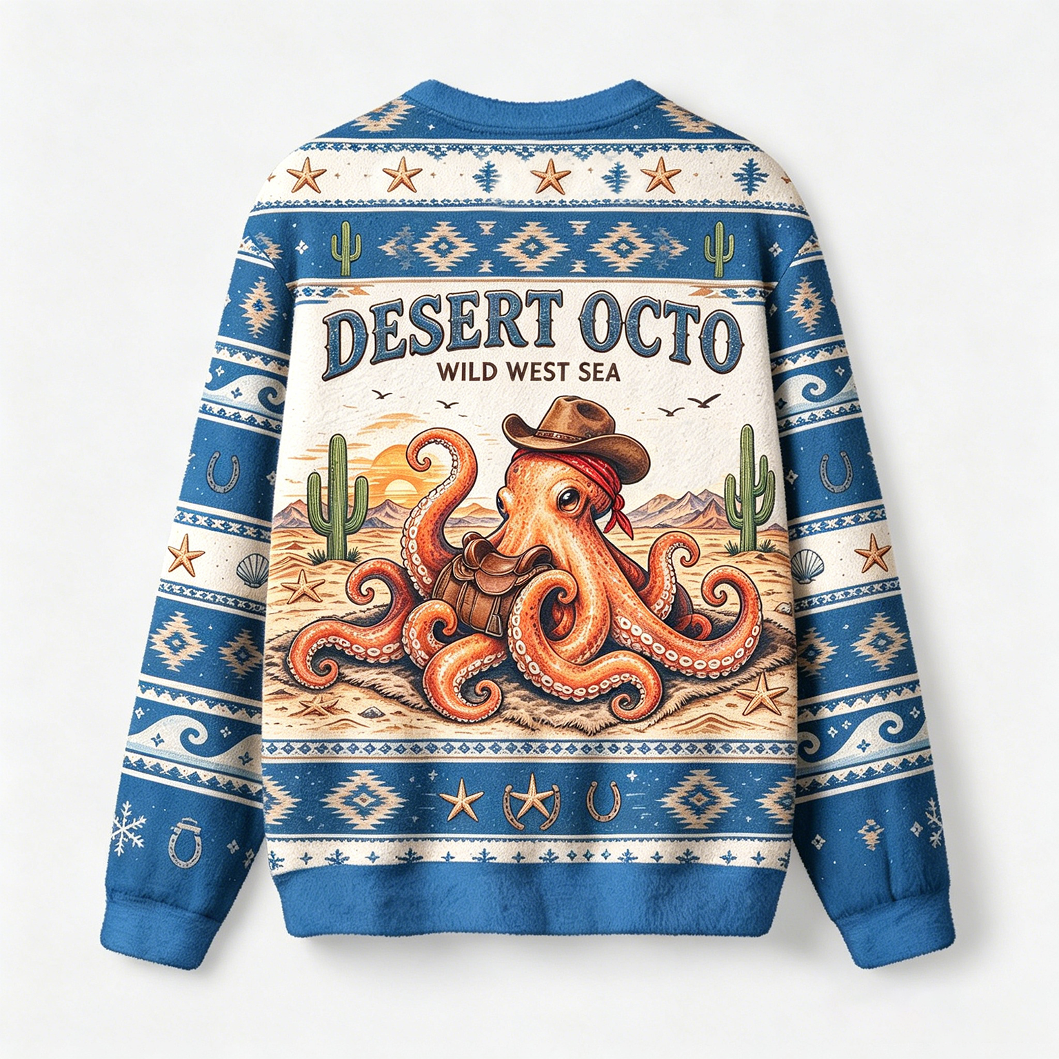 Cowboy Ugly Christmas Sweater, Merry Rodeo Sweater