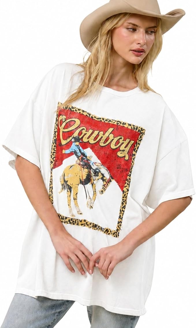 Vintage Rodeo Oversized Graphic T-Shirt