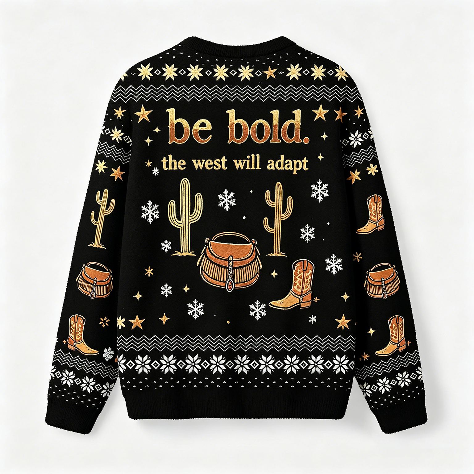 Cowboy Ugly Christmas Sweater, Merry Rodeo Sweater
