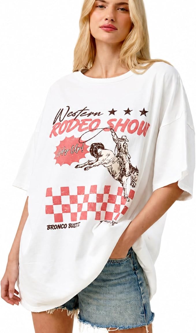 Vintage Rodeo Oversized Graphic T-Shirt
