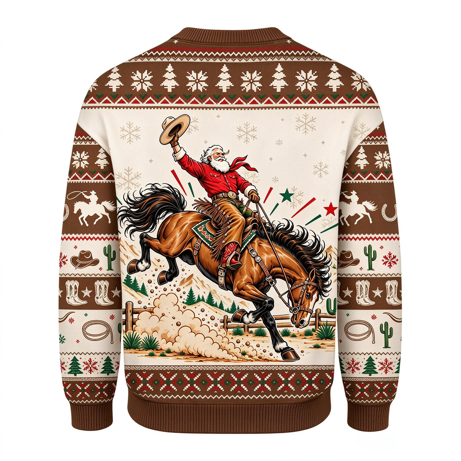 Jingle Horse Dec 25 Rodeo Ugly Christmas Sweater