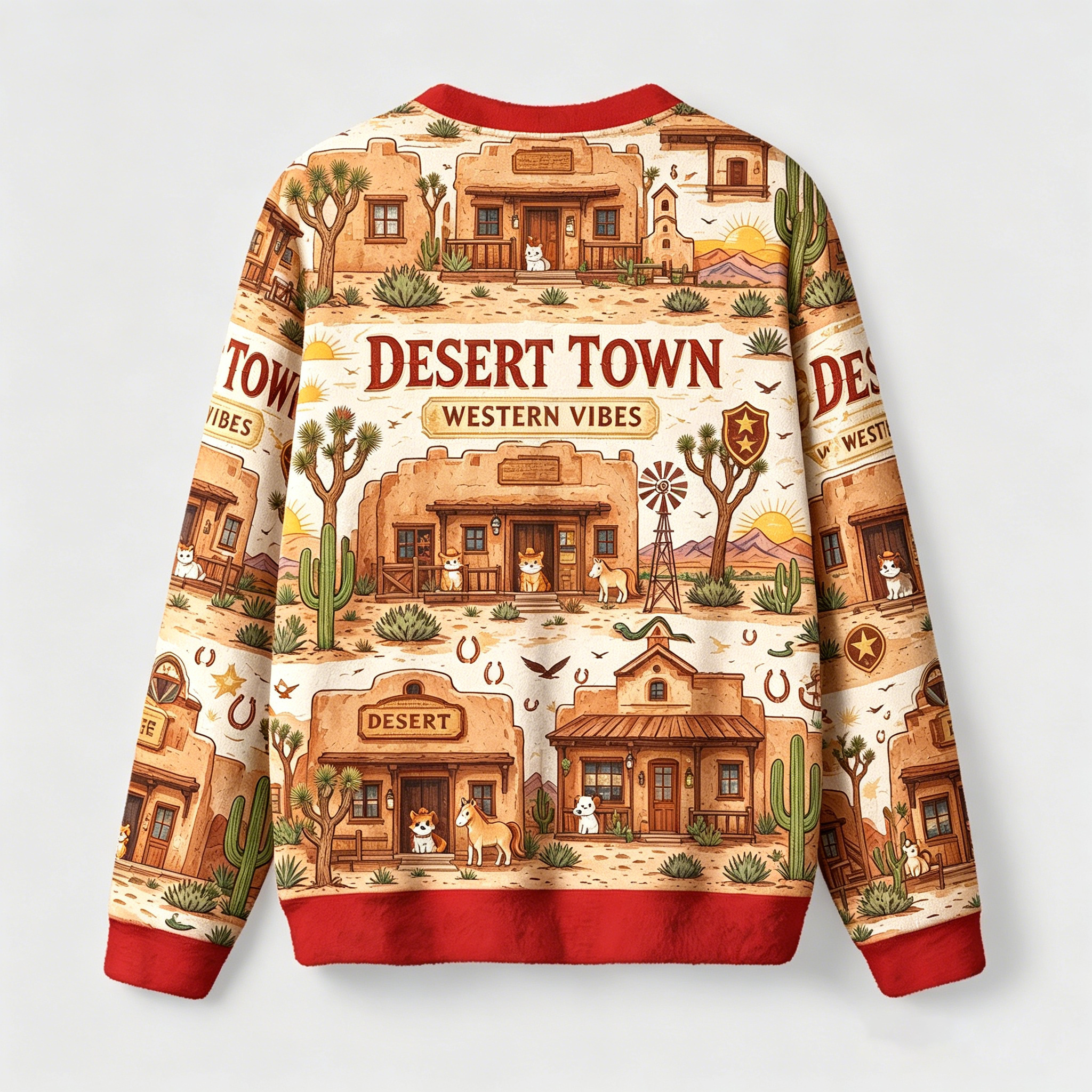 Cowboy Ugly Christmas Sweater, Merry Rodeo Sweater