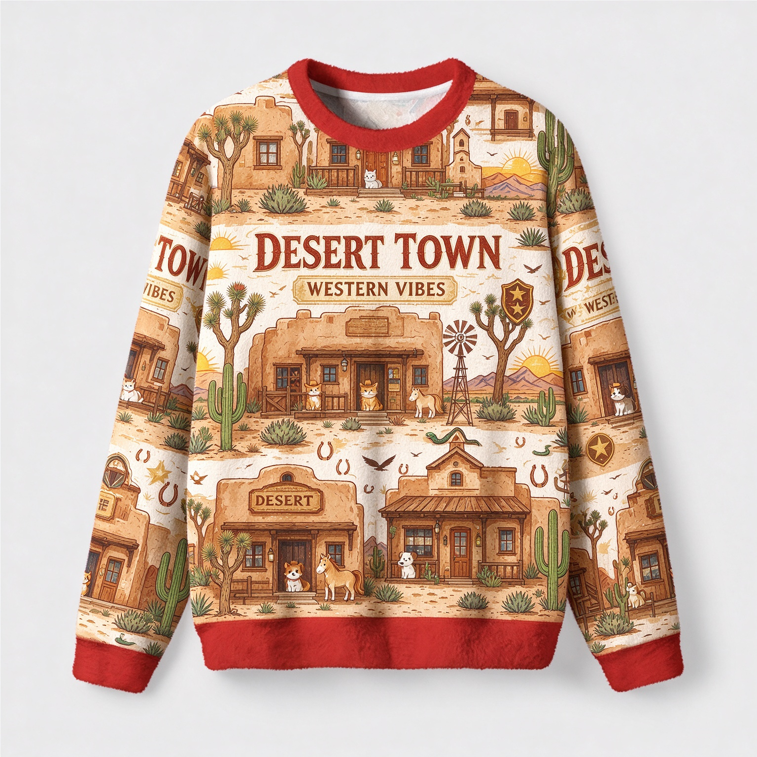 Cowboy Ugly Christmas Sweater, Merry Rodeo Sweater