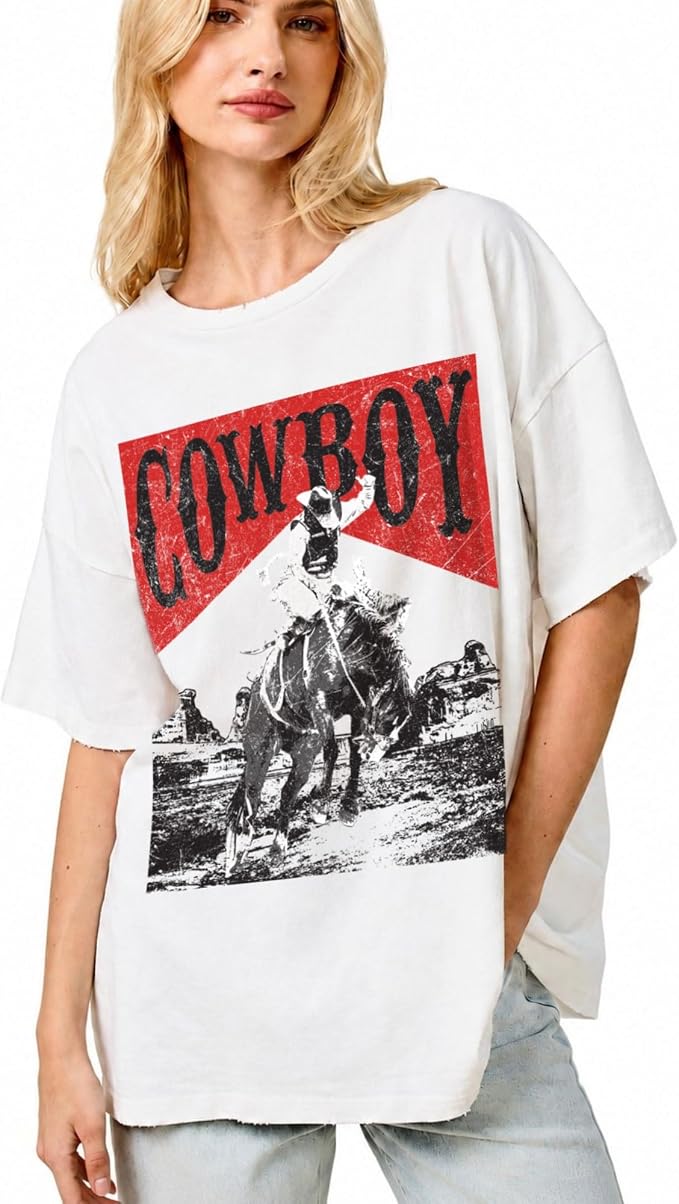 Vintage Rodeo Oversized Graphic T-Shirt