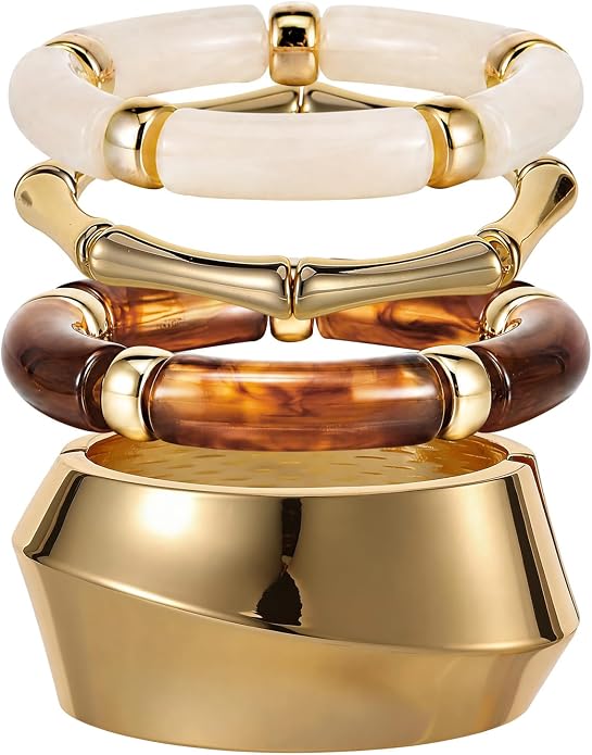 Chunky Western Statement Bangle Bracelet Set