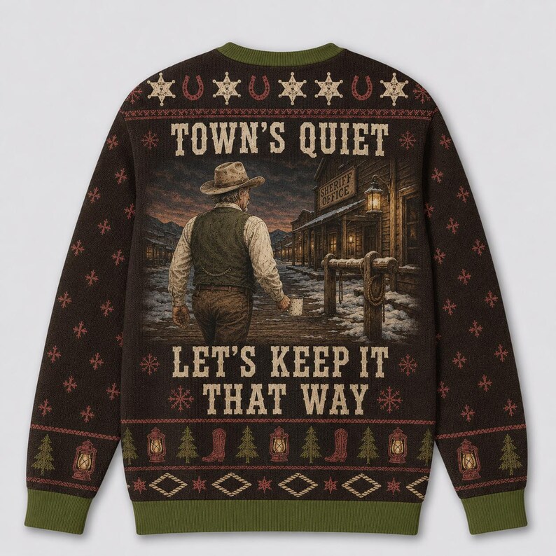 Cowboy Ugly Sweater, Merry Rodeo Sweater