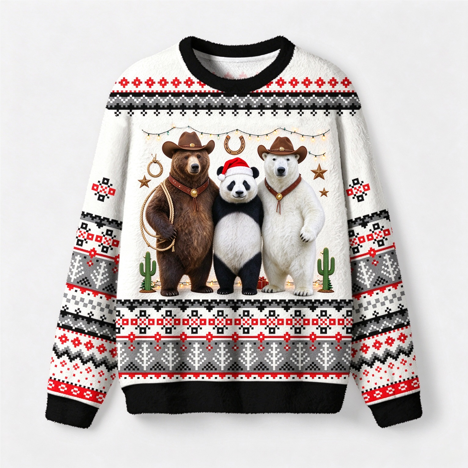Cowboy Ugly Christmas Sweater, Merry Rodeo Sweater