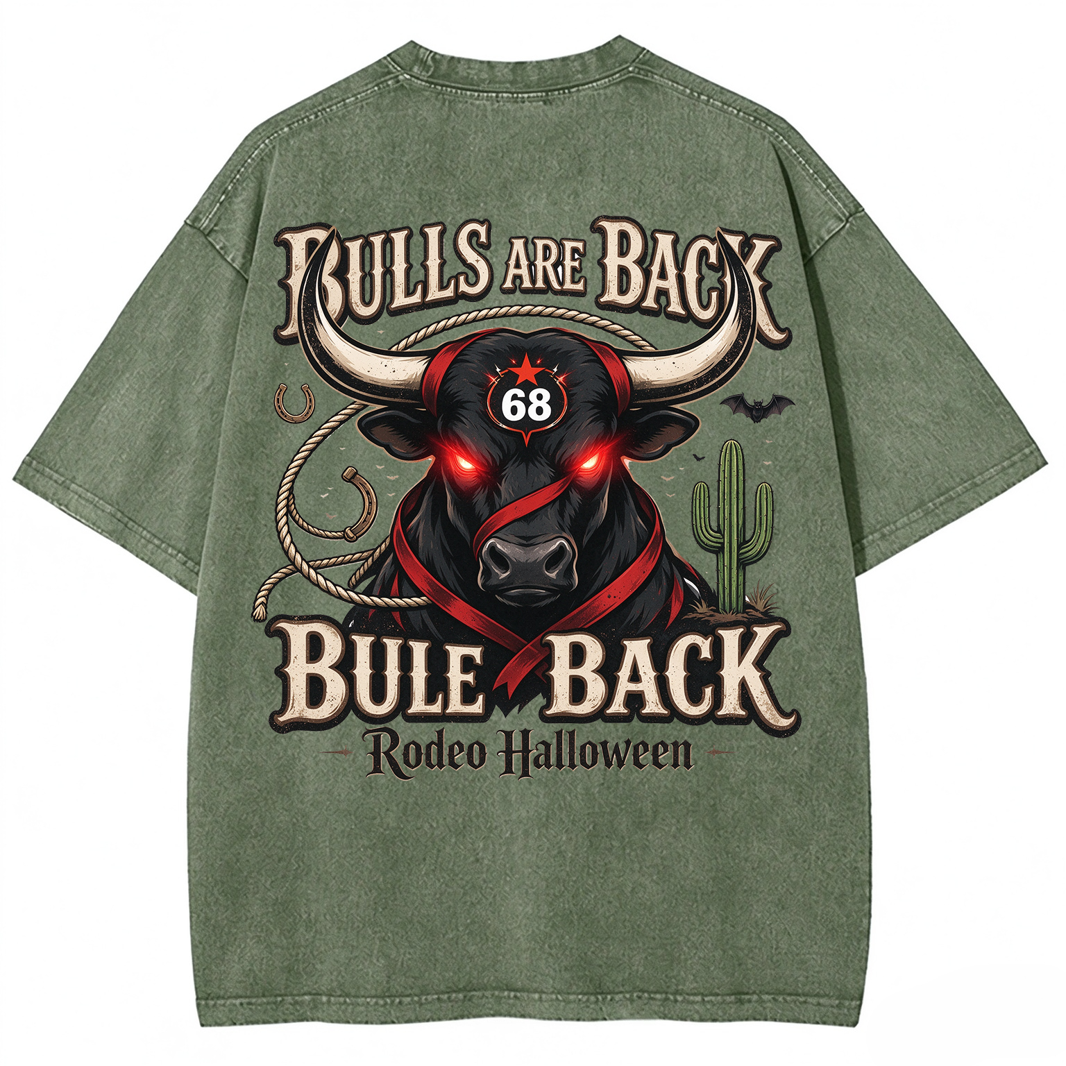 Retro Halloween Greeting T-Shirt / Western-Style Halloween T-Shirt