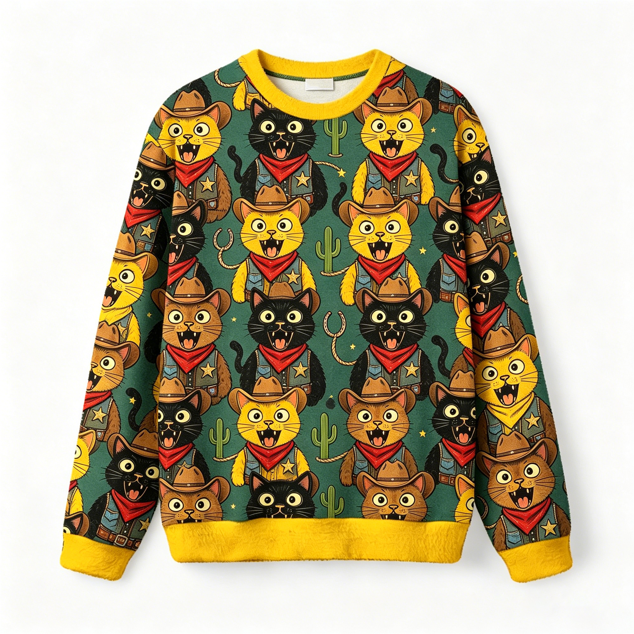 Cowboy Ugly Christmas Sweater, Merry Rodeo Sweater