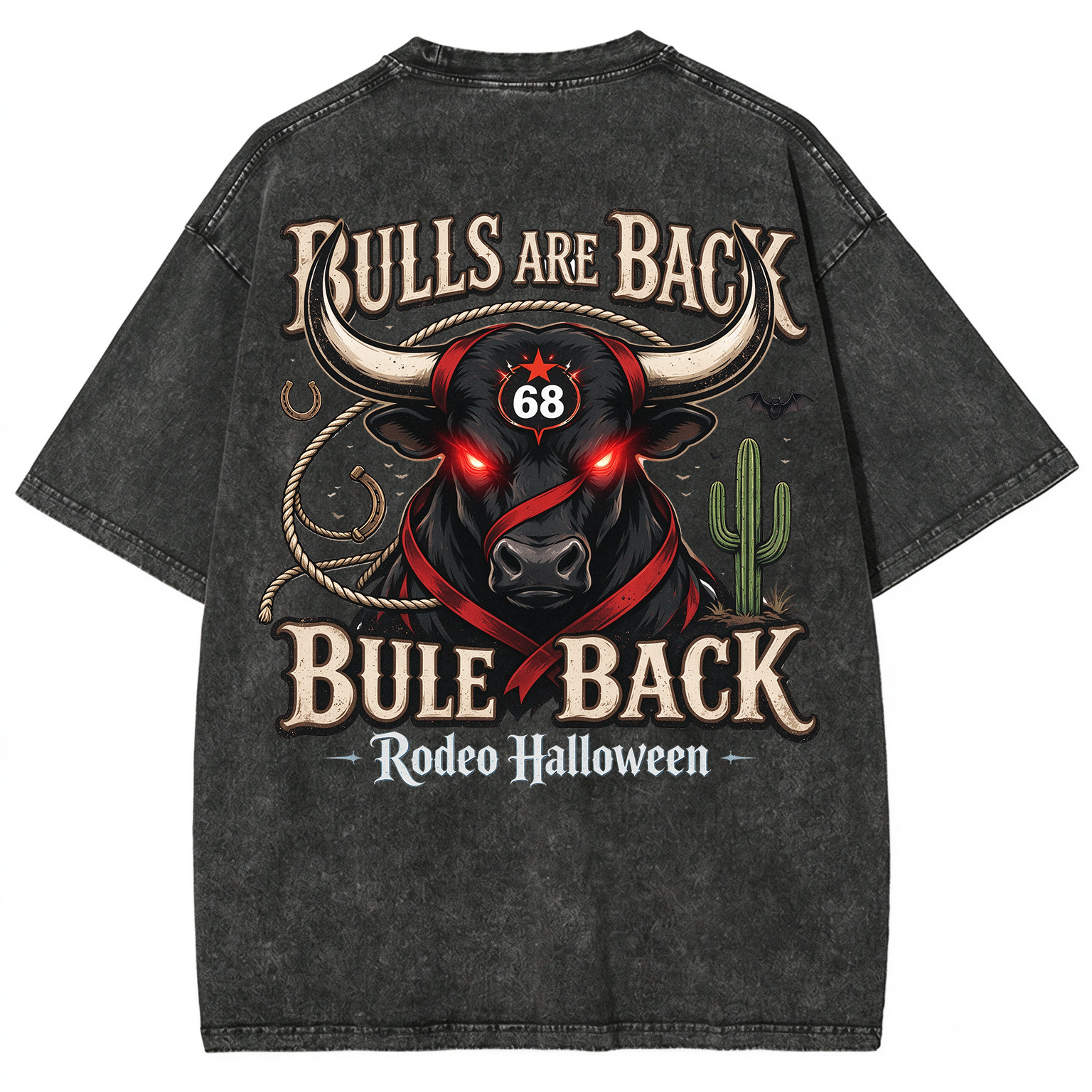Retro Halloween Greeting T-Shirt / Western-Style Halloween T-Shirt