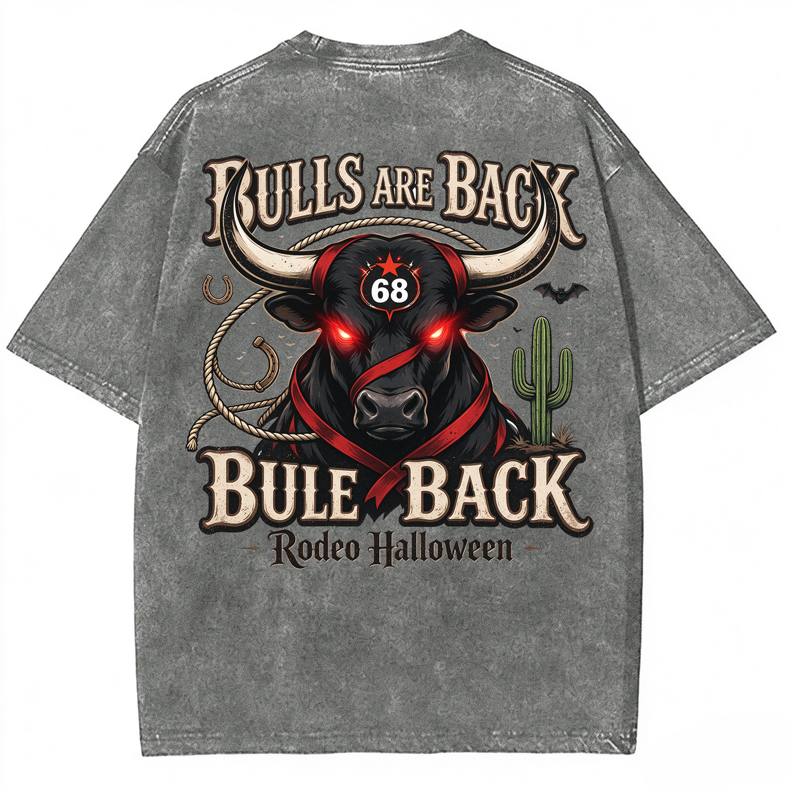 Retro Halloween Greeting T-Shirt / Western-Style Halloween T-Shirt