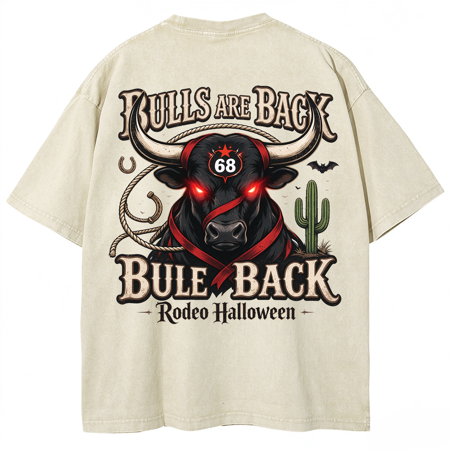 Retro Halloween Greeting T-Shirt / Western-Style Halloween T-Shirt