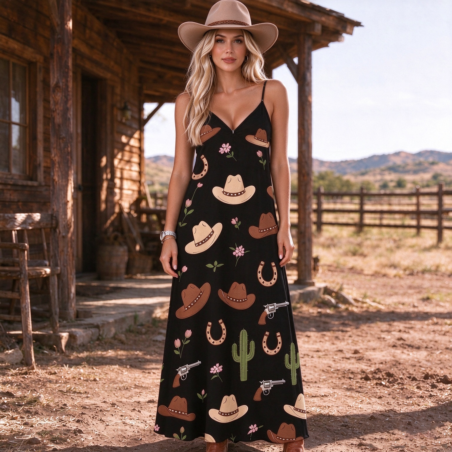 Midnight Outlaw Strapless Long Dress