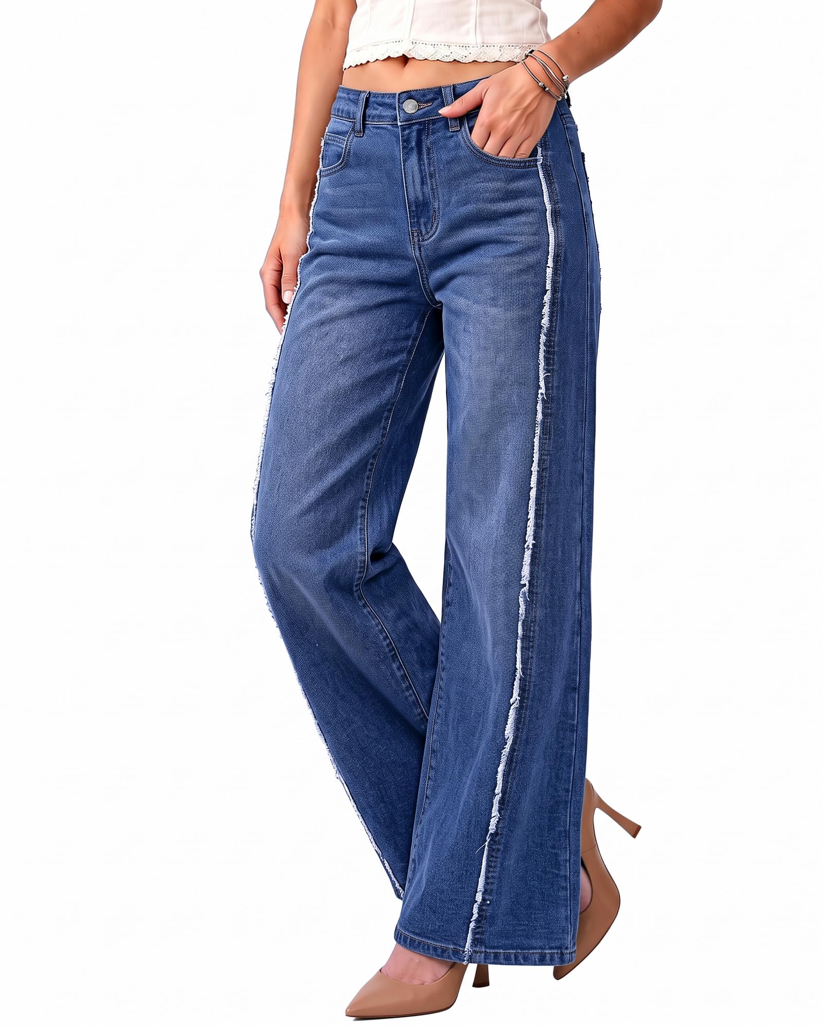High Waisted Selvedge Baggy Denim Pants