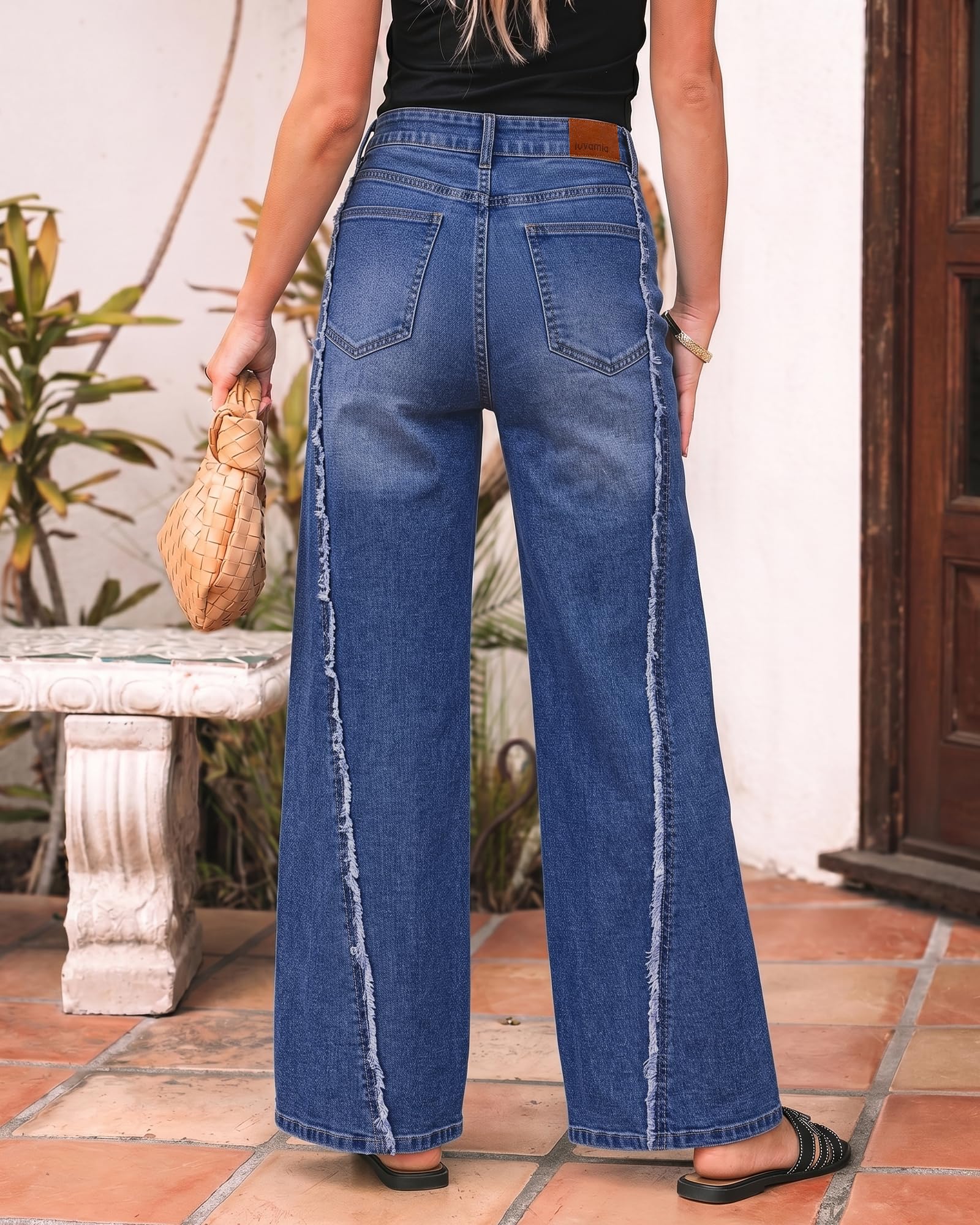 High Waisted Selvedge Baggy Denim Pants