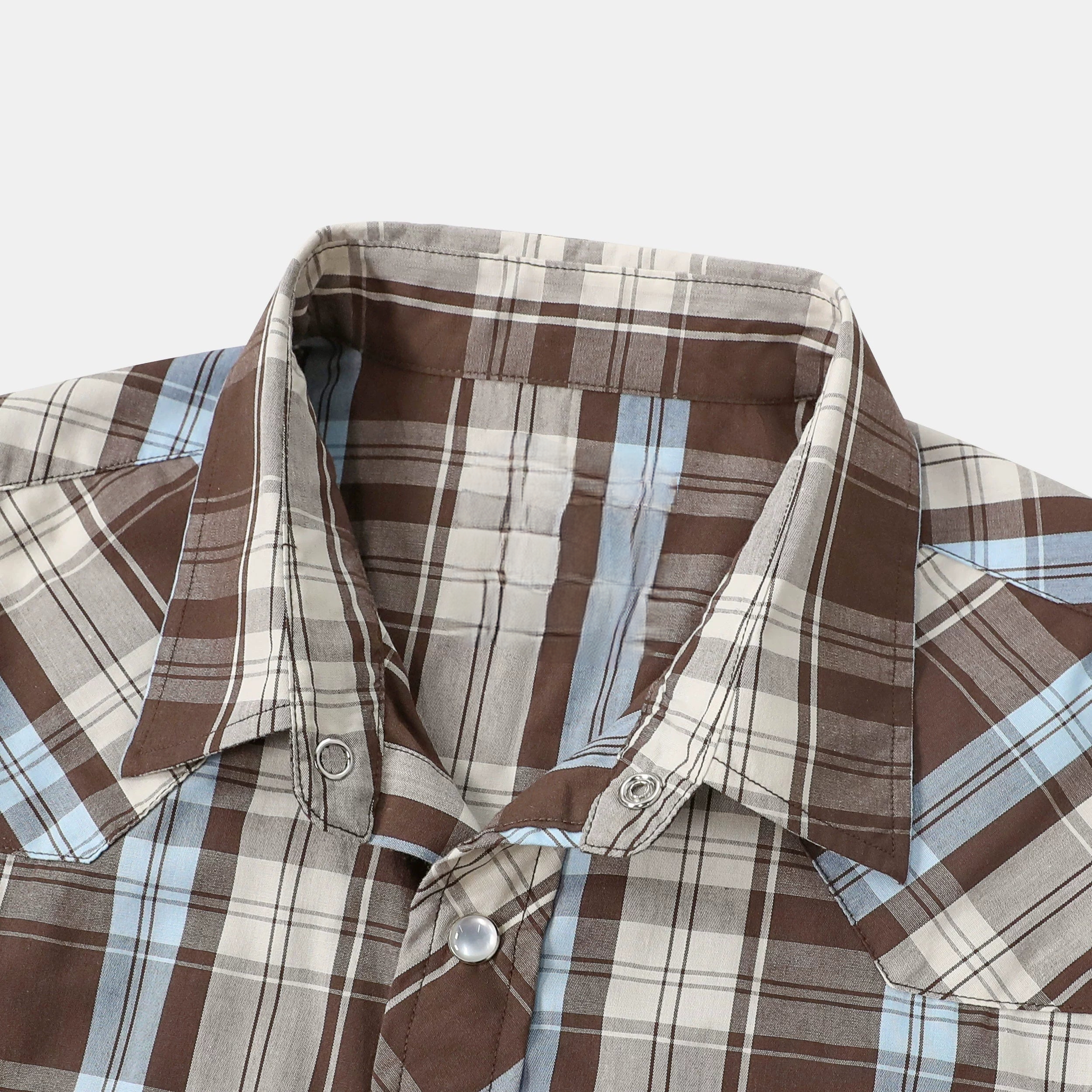 Women's Western Plaid Shirt – Lightweight Vintage Cowboy Shirt